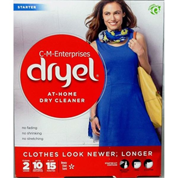 dryel At-Home Dry Cleaner Starter Kit, Gentle Laundry Care for Special Fabrics and Dry-Clean-Only Clothes, 2 Load Capacity