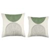 Arch Balance Green - Mid Century Modern Throw Pillow