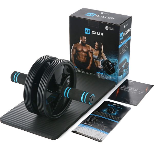 Active Winner Abdominal Roller with Mat, Abroller, Muscle Training, Exercise