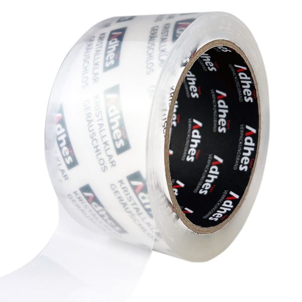 Packing Tape, Silent Packing Tape, Super Clear Crystal Clear Waterproof Tape 30-50kg Load 50m x 50mm Packaging Parcel Packaging Tape