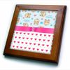 8x8 Framed Tile - Cute Sleeping Sloths with Id Rather Be Sleeping with Digital Diamond Designs