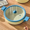Danish 8" Low Stock Pot with Lid, Nonstick Ceramic Coating Multi Casserole