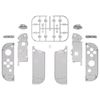 eXtremeRate Switch Replacement Shell Compatible with Joycon Switch, Clear Joycon Switch and Switch OLED Handheld Controller Housing Case, Includes Full Set Buttons of the Same Color, DIY Replacement
