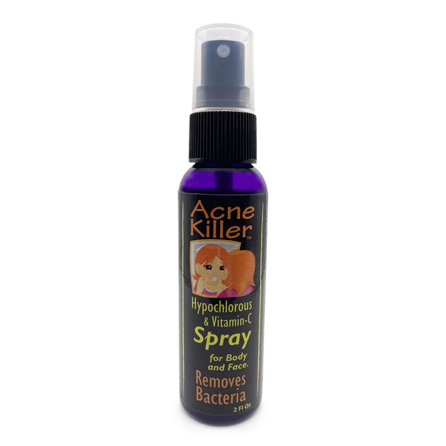 Acne Killer Hypochlorous Acid and Vitamin-C Skin Spray Removes Bacteria