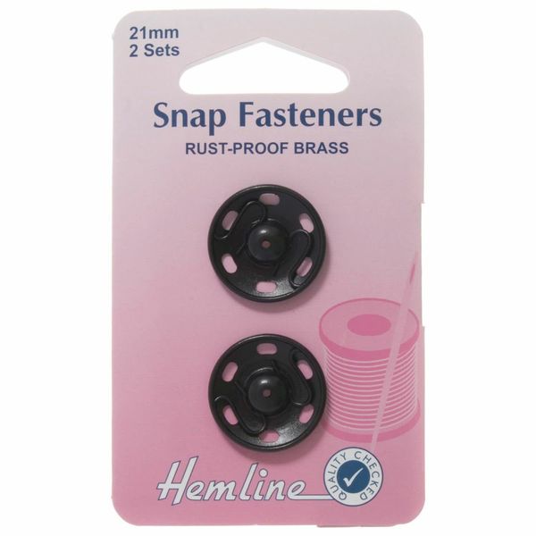 Snap Fastners Black [21mm]