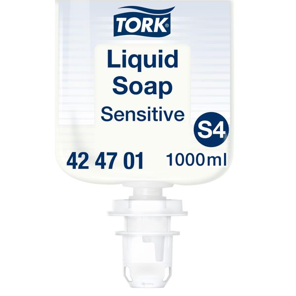 Tork Sensitive Liquid Soap S4, Dermatologically Tested, 1000ml, 424701