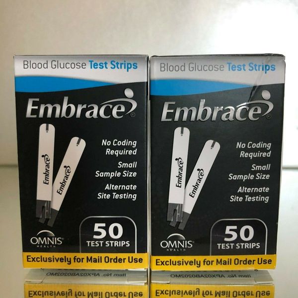 Embrace Blood Glucose Test Strips 100 CT.  Exp 01/05/2025 Free and Fast Shipping