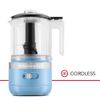 Cordless 5 Cup Blue Velvet Food Chopper