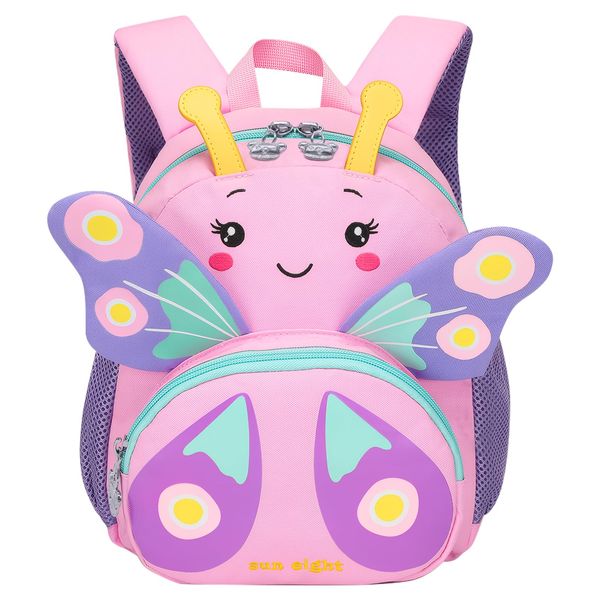 Tokeya Rucksack Mädchen Kinderrucksack Kindergarten Schultasche Babyrucksack Schulrucksack Vorschulranzen Kleinkind Schule Tasche Vorschule Tagesrucksack 2-6 Jahre Geschenk, Violett Schmetterling