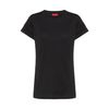 HUGO Women's The Plain Tee Logo Print Cotton Jersey T-Shirt, Black 1