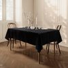 Home Direct Rectangular Rectangle Fabric Tablecloth Table Cloth Table Cover 100cm x 140cm 39"x55" Black