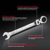 WISEUP Flexible Ratchet Spanner, 19mm Spanner, 180 ° Adjustable Socket Wrench, Anti-Rust Wrench Hand Tool