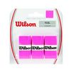 WILSON Pro Overgrip Perforated 3 Pack - Tennis - Badminton - Squash (Pink)