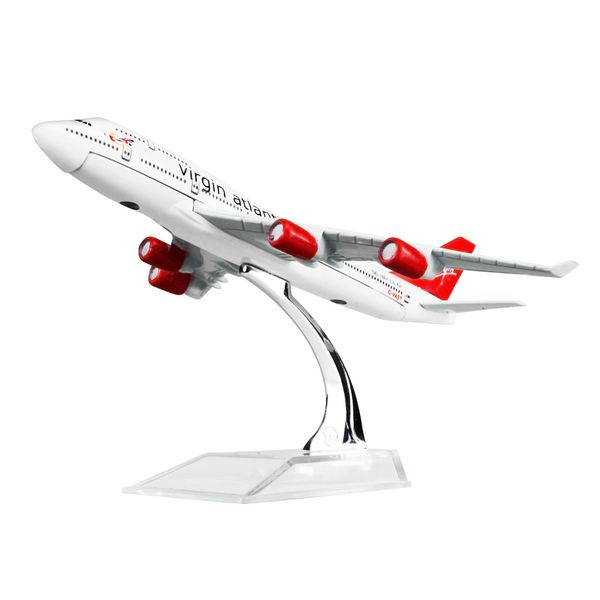 Diecast Airplane 1:400 Birtish Virgin B747 Metal （16cm） Plane Model Office Decoration or Gift by LESES