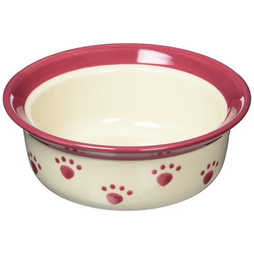 Pet rageous designs Dog Tableware, Pet Paw, Dog Bowl, Plum