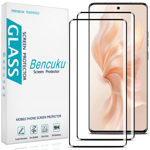 Bencuku (2 Pack) Screen Protector for Motorola Moto Edge 2023 Tempered Glass, 3D Curved Full Screen Coverage, Anti Scratch, Case Friendly