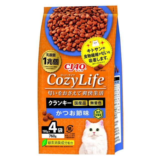 Ciao Cozy Life Cranky Bonito Flavor, 6.7 oz (190 g) x 4 Bags