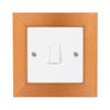 ElekTek Decorative Switch Surround Frame Cover Finger Plate Modena Metallics Brushed Copper
