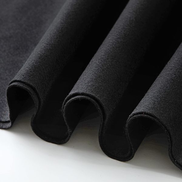 HAOFEIJH Felt Fabric 72 * 36 Inch Wide 1.6mm,Fabric Sheets Soft Woven Acrylic Craft Fabric for DIY Craftwork Sewing Patchwork,Craft Felt(Black）