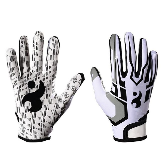 Sporthandschuhe, American-Football-Handschuhe, Atmungsaktives Mesh, Finger, Mittlere Dicke, Rutschfestes Rugby (S)