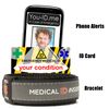 Medical Alert Bracelet ID Card Set (Emphysema)