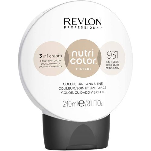 REVLON PROFESSIONAL Nutri Color Filters, Semi-Permanent Toning Hair Color, 931 Light Beige, 240 ml