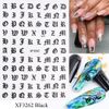 LANODO Nail Stickers, 8 Pieces, Alphabet, 3D, English Letters, English (8 Colors), Alphabet, Beautiful, Nail Stickers, DIY (2017)