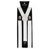 JEMYGINS White Mens Suspender with 3 Strong Clips Adjustable Braces(13)