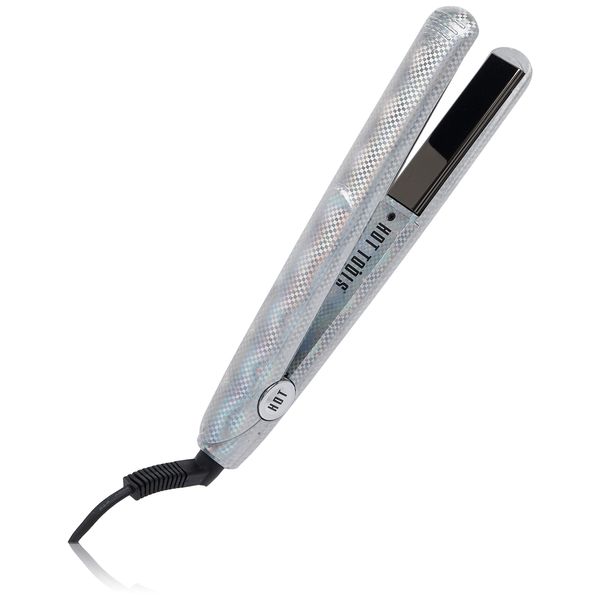 Hot Tools HTP11 Holographic Salon Flat Iron, Silver