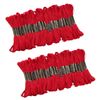 2 Packs 48pcs Embroidery Thread Red,Cross Stitch Threads 8M,Polyester Threads,Sewing Thread,Bracelet Thread for Sewing,Knotting and Crafting