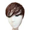 Luce brillare Partial Wig, Men's, Women's, Curly, Wavy Wig, Men's, Women's, Hairpiece, Whorl, Top of Head, Human Hair Domestic Manufacturer, Perm on Whorls, Dark Brown