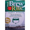 Brew Rite Coffee Filter, 3" and 3 1/2" Disc, White