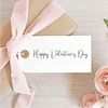 Happy Valentine's Day Script Line Rubber Stamp (Medium 7 x 1.2cm)
