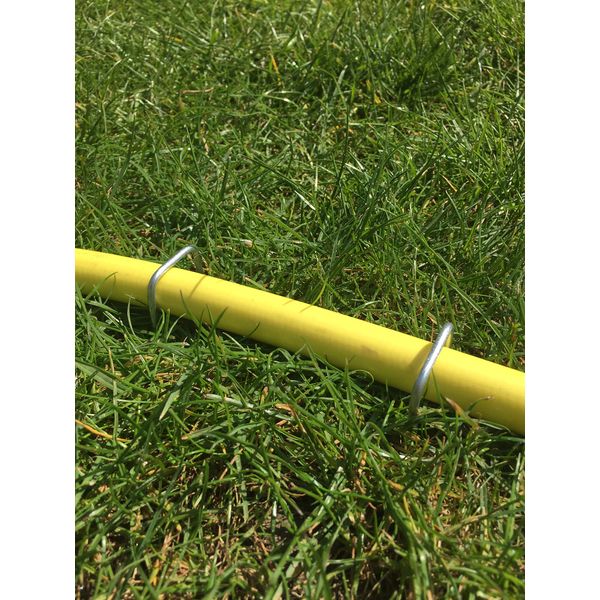 G&B Garden netting membrane fleece pegs - 6” x 2.9mm U-Shaped Galvanised Securing Pegs for Securely Fixing Landscape Fabric, Chicken Wire, Fencing, Weed Barrier Membrane