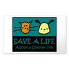 CafePress Save A Life Adopt A Pet Rectangle Sticker Rectangle Bumper Sticker Car Decal