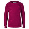 Happy Girls Berry Knitted Jumper with Flowers Knitted Jumper Berry Colours, berry, 104