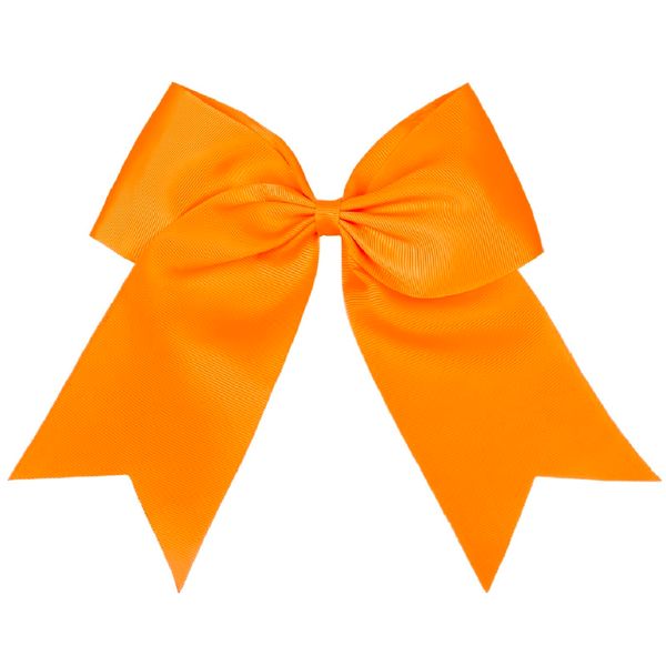 Jumbo Cheer Bows Orange Hair Bow Clips 8 Inch Big Orange Bows for Girls Hair Women Cheerleading Bows Softball Team Bows Cheerleader Hair Bows for Halloween Costumes Festivals Birthdays