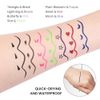 evpct 7Pcs Colored liquid Eye Liners Face Stamp Cosplay Gothic Makeup Set Kit