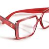 Oversized Blue Light Blocking Glasses Non Prescription Red Frame Eyeglasses