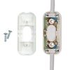 ElekTek Low Profile in-Line Torpedo Switch 2 Amp Double Pole Use 2 or 3 Core Flex White