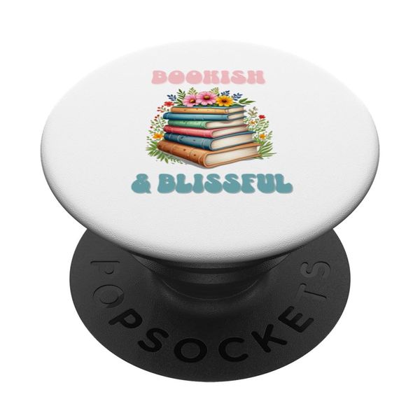 Bookish & Blissful - Fun Gift Idea For Booktroverts PopSockets Adhesive PopGrip