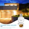 Gadpiparty B27 Induction Lamp Holder Pir Light Bulb Adapter Sensor Socket Fence Post Brackets Motion Sensor Lamp Socket Motion Sensor Light White Adjustable Screw Pc E27