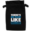 Flox Creative Black Organic Small Drawstring Pouch There's no Place Like England