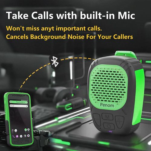 Wearable Bluetooth Speaker, Water-Resistant Portable Speaker Bluetooth, Built in Mic for Hands-Free/Call, Suitable for Indoor & Outdoor Use Update Version (Green)