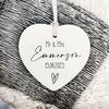 Personalised Mr & Mrs wedding Porcelain Heart Keepsake Gift