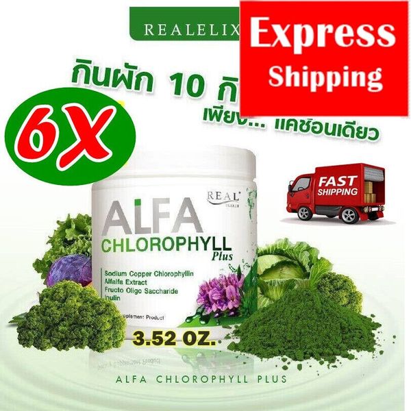 6X Real Elixir Alfa Chlorophyll Plus Fiber Detox Vitamin Body Booster Immunity