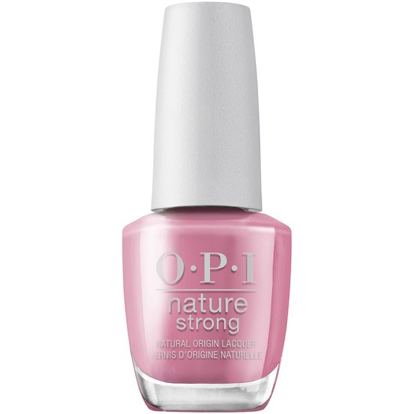 OPI Nature Strong Nail Polish | Quick Dry Vegan Nail Varnish with Long-Lasting Results | Made with Natural Ingredients | Pink Shades | Knowledge Is Flower | 15 ml