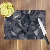 Black Geometric Cool Glass Chopping Board Kitchen Worktop Saver Protector
