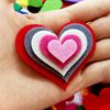 Summer-Ray 1 Ounce Mixed Lasercut Felt Hearts Assorted Colours and Sizes