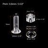 sourcing map M5 x 16mm Plastic Phillips Machine Screws with Nuts and Flat Washers, PC Flat Head Machine Bolts Transparent 20 Sets